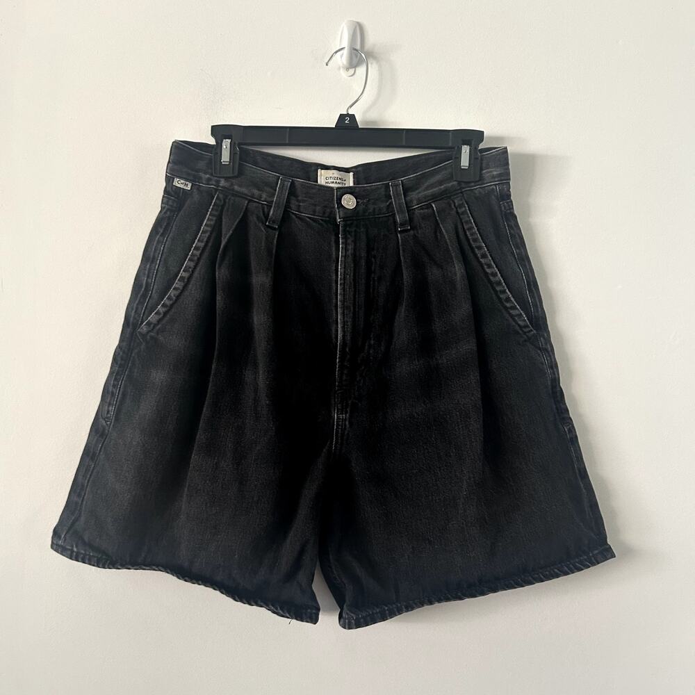 Citizens of Humanity Black Denim Jean Shorts Jorts Size 27